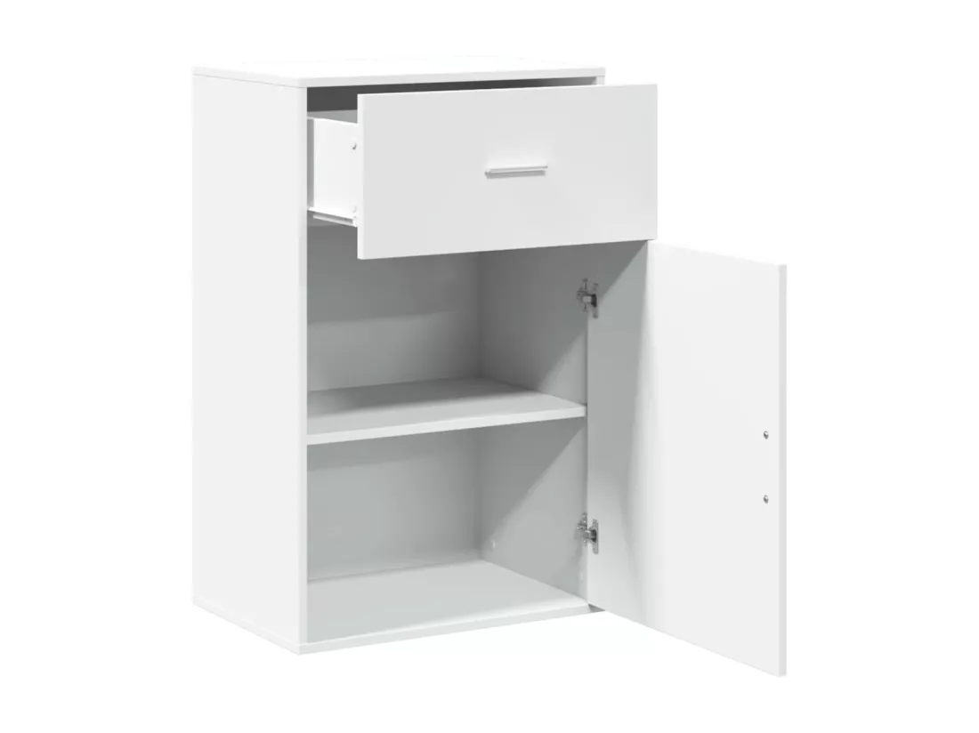 Armoire de rangement blanc 56,5x39x90 cm bois d'ingénierie