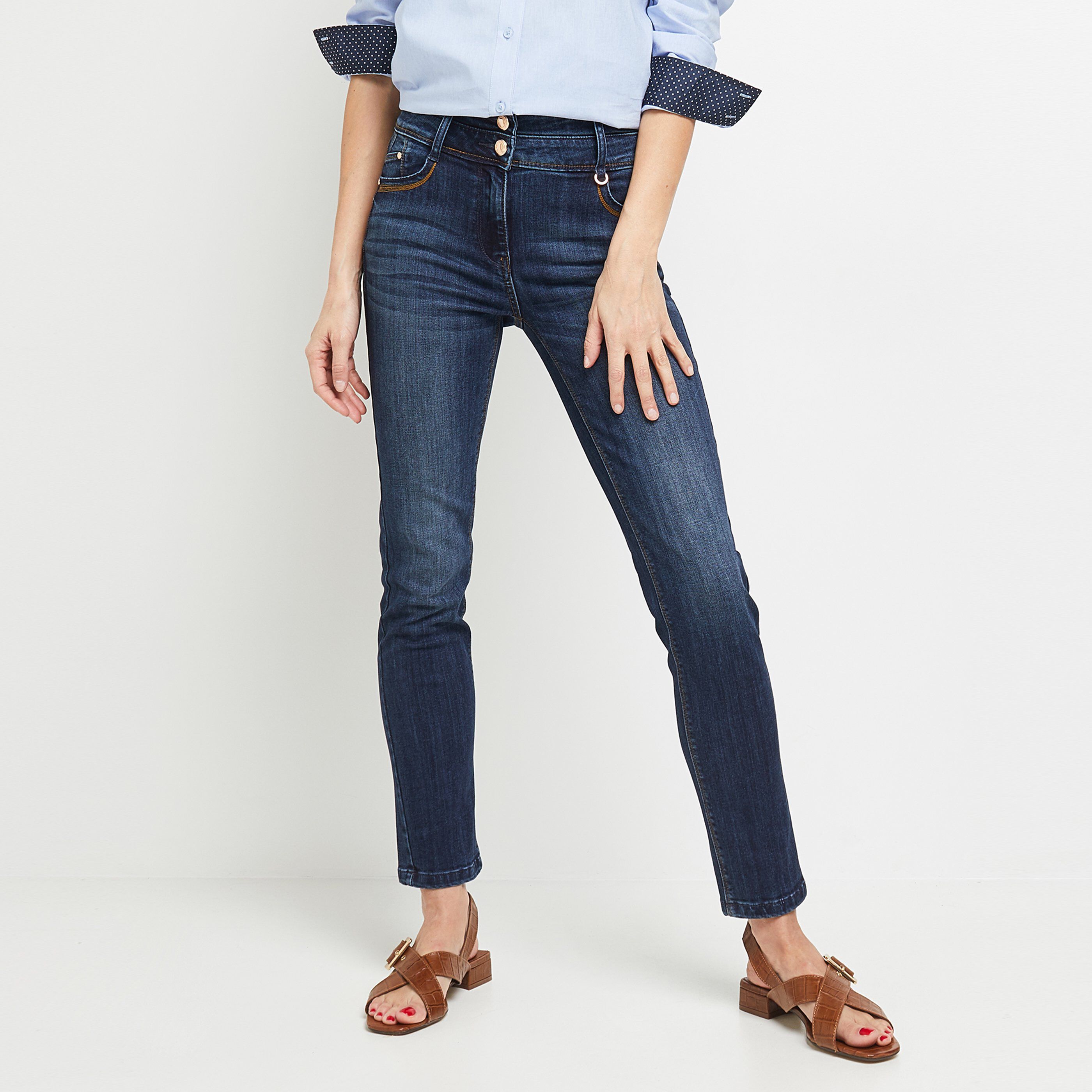Jean raccourci taille haute femme - RINSE
