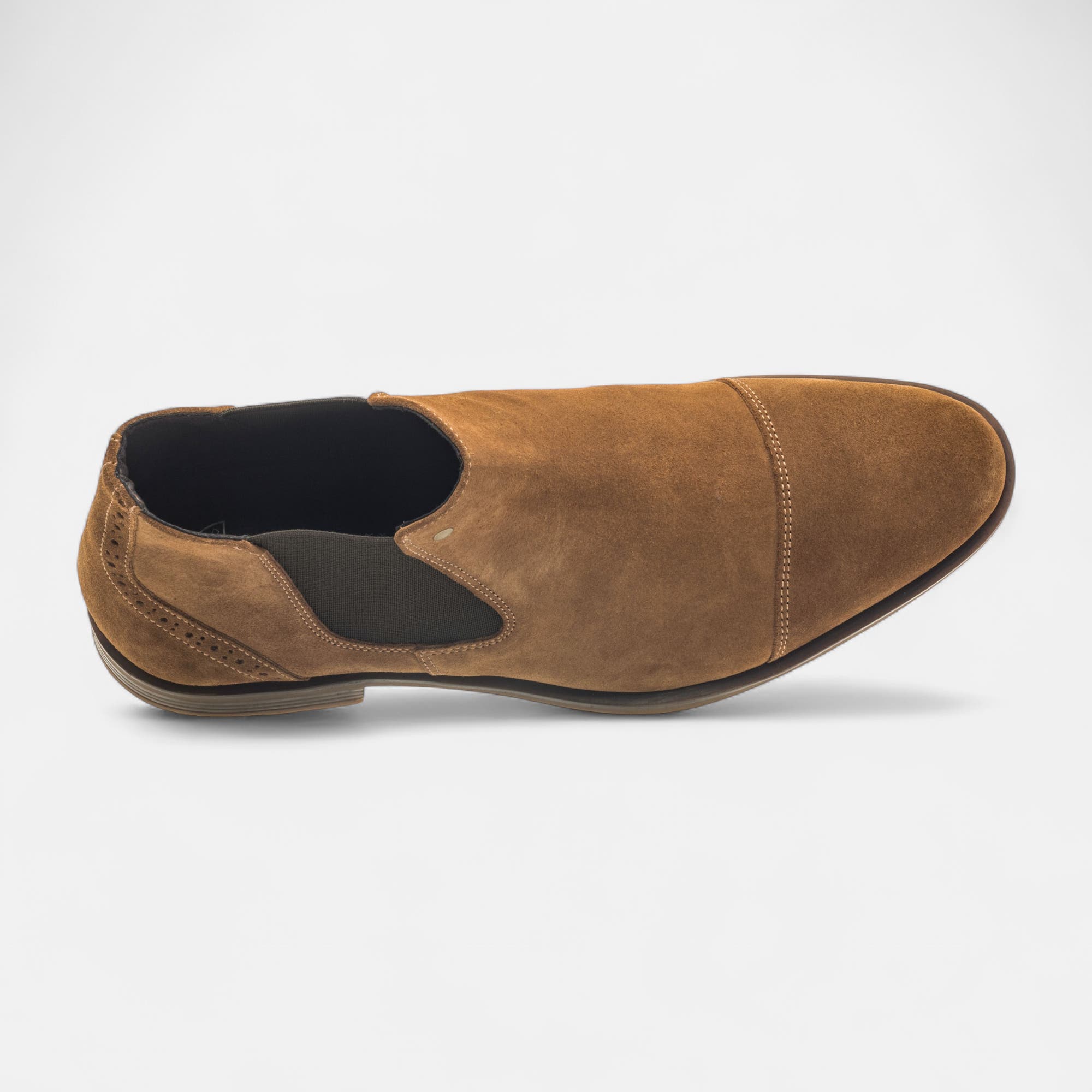 Boots chelsea Homme en cuir cognac