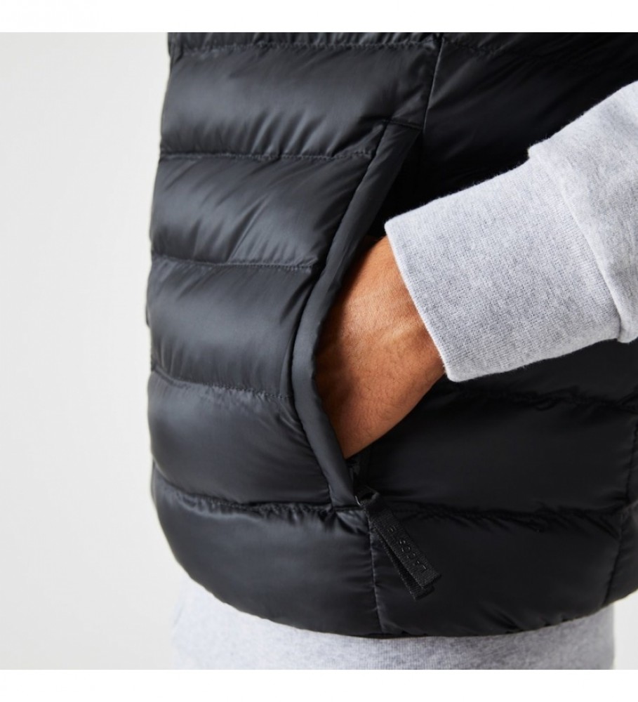 Colete acolchoado Lacoste preto