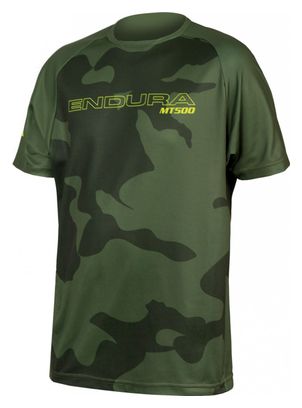 Maillot Manches Courtes Enfant Endura MT500JR LTD enfant Vert