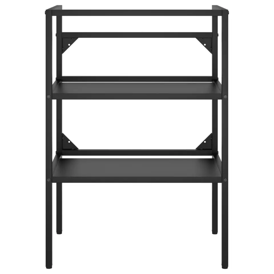 vidaXL - Badkamermeubelframe - Zwart - IJzer - 59 x 38 x 83 cm