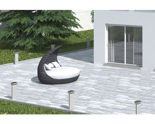 FLAIRSTONE natuursteen terrastegel Gneis Arctisch grijs 60 x 40 x 3 cm
