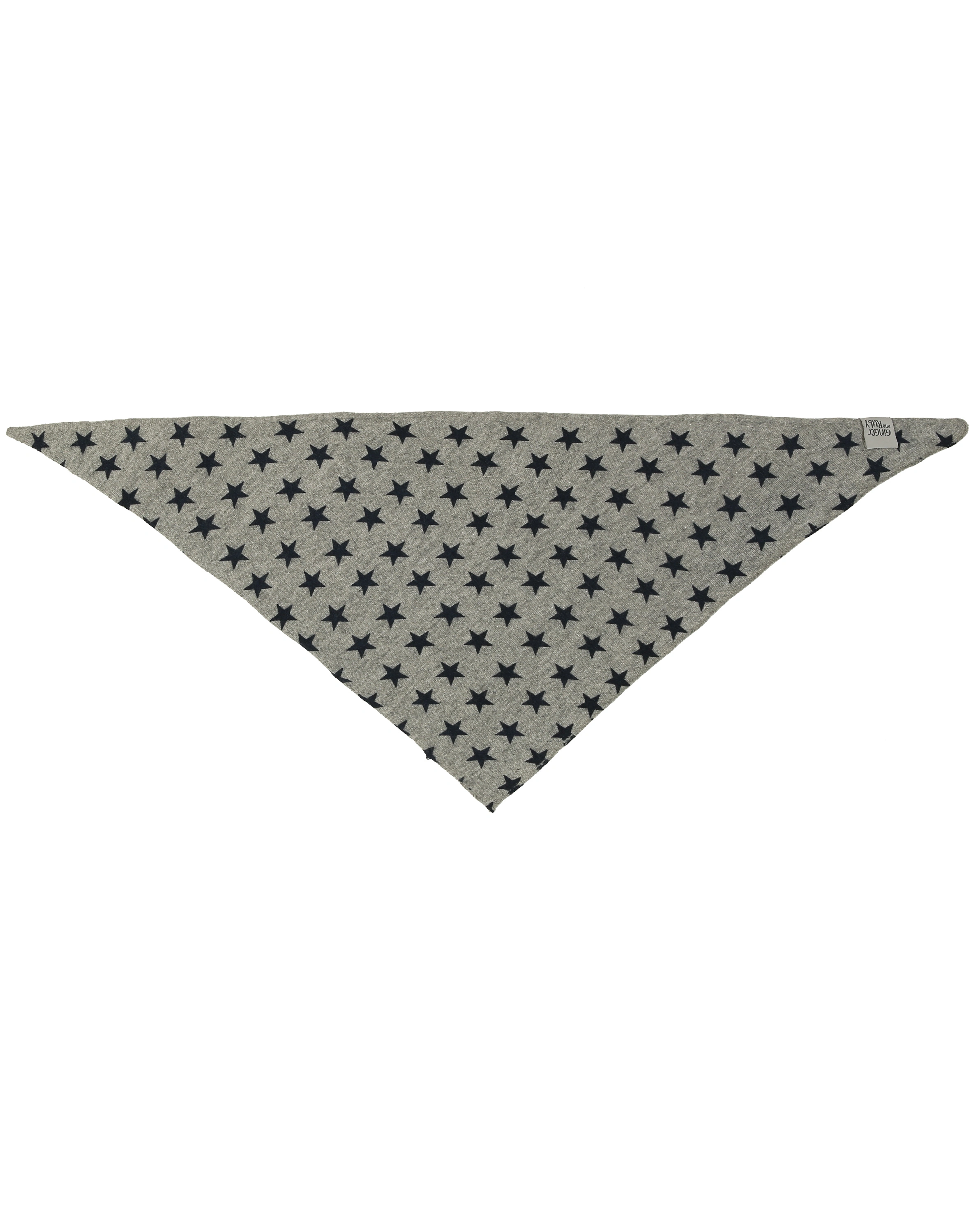 Kaschmir-Triangleschal STARS in grau