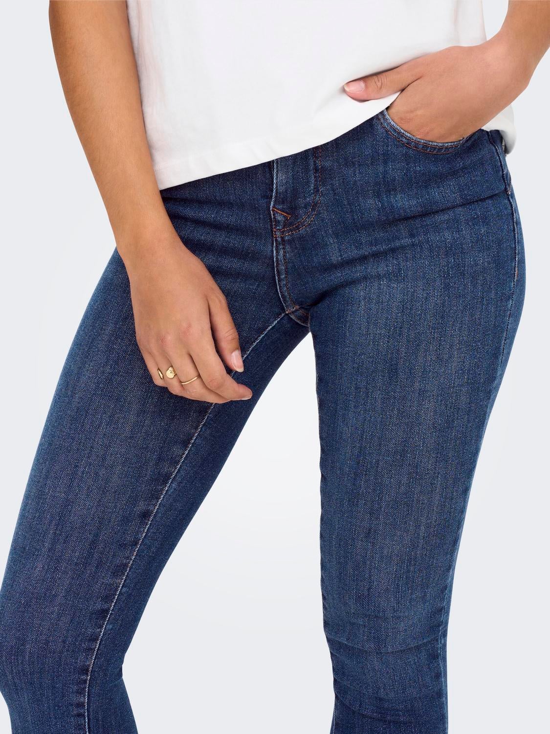 ONLPOWER Mittlere Taille Skinny Fit Jeans Dark Blue Denim