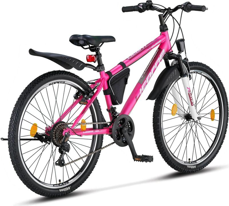 Licorne - Guide - Mountainbike - Roze/Wit - 26 inch - 21 Versnellingen
