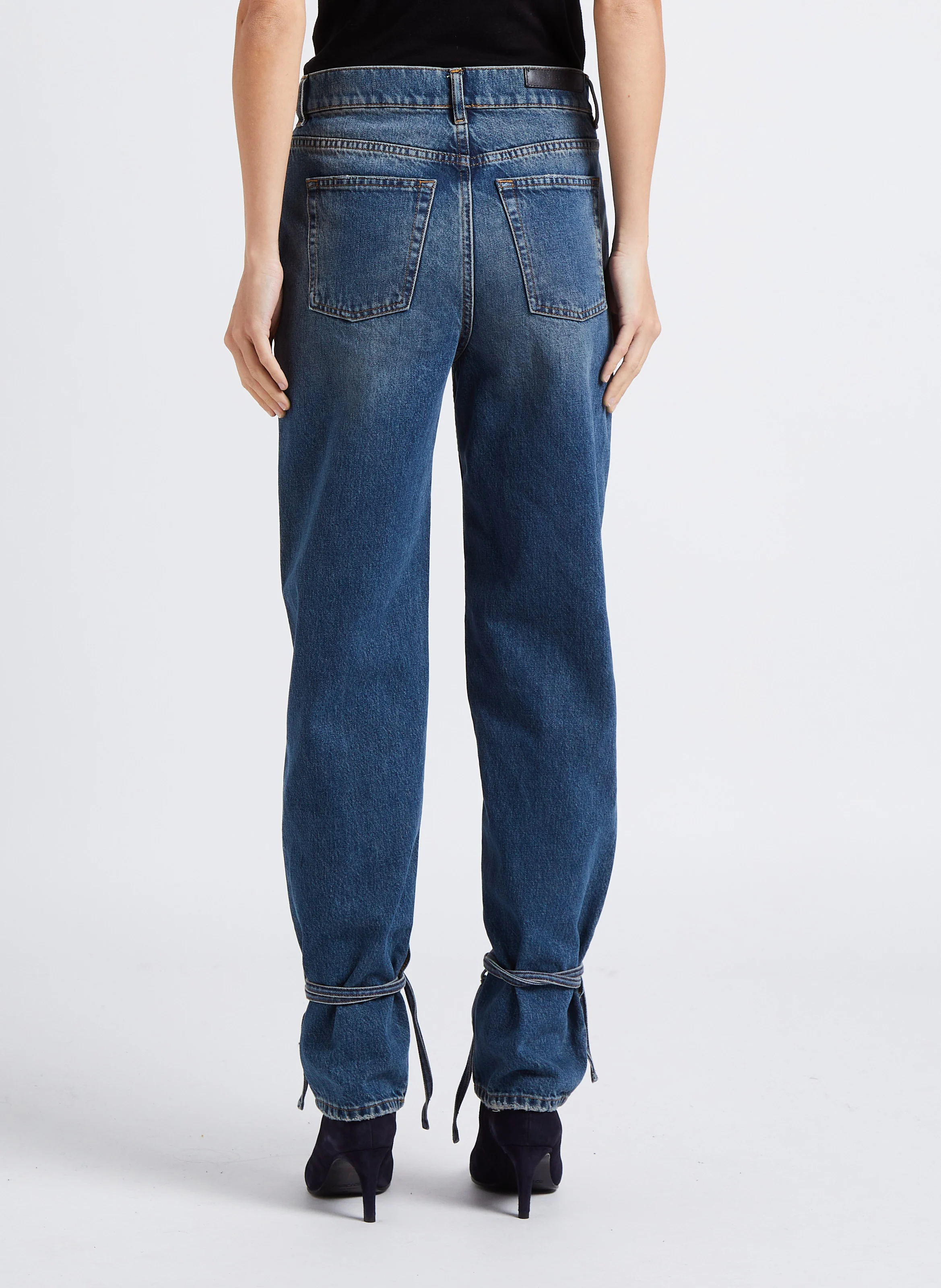 TROY - Jean droit en coton | Bleu