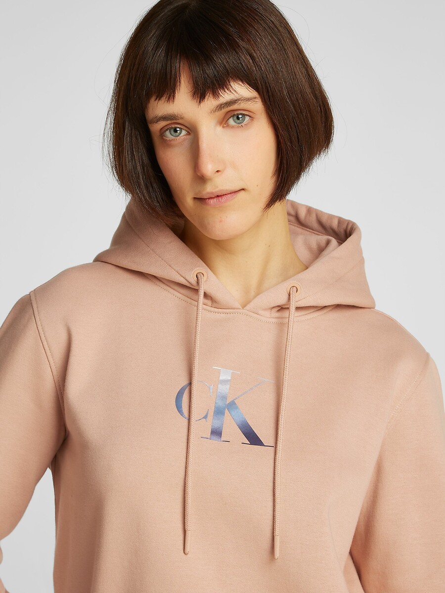 CALVIN KLEIN JEANS<br>Moletom com capuz, logo na frente