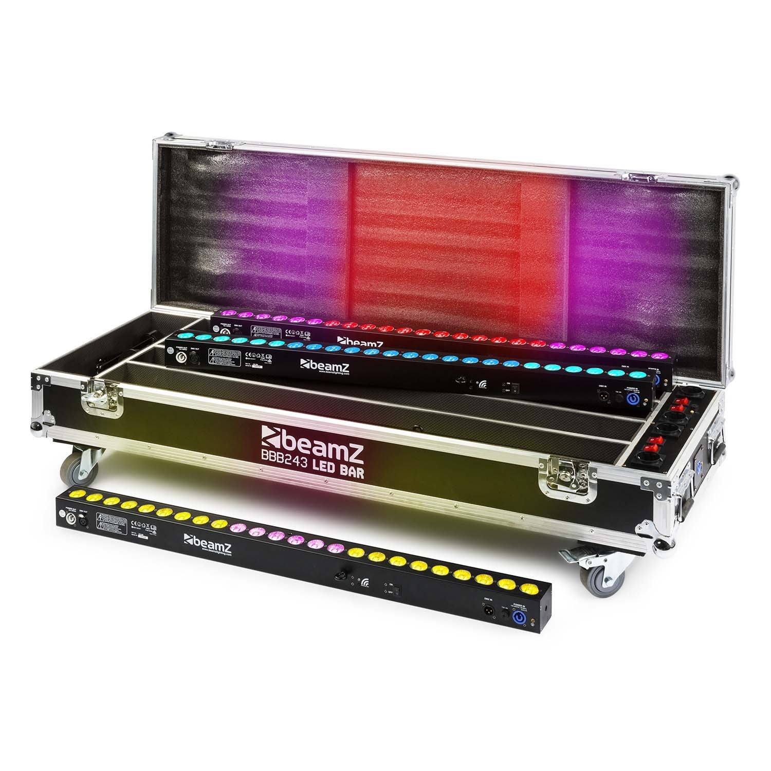 BeamZ FCC14 flightcase voor 4X BBB243 met oplader