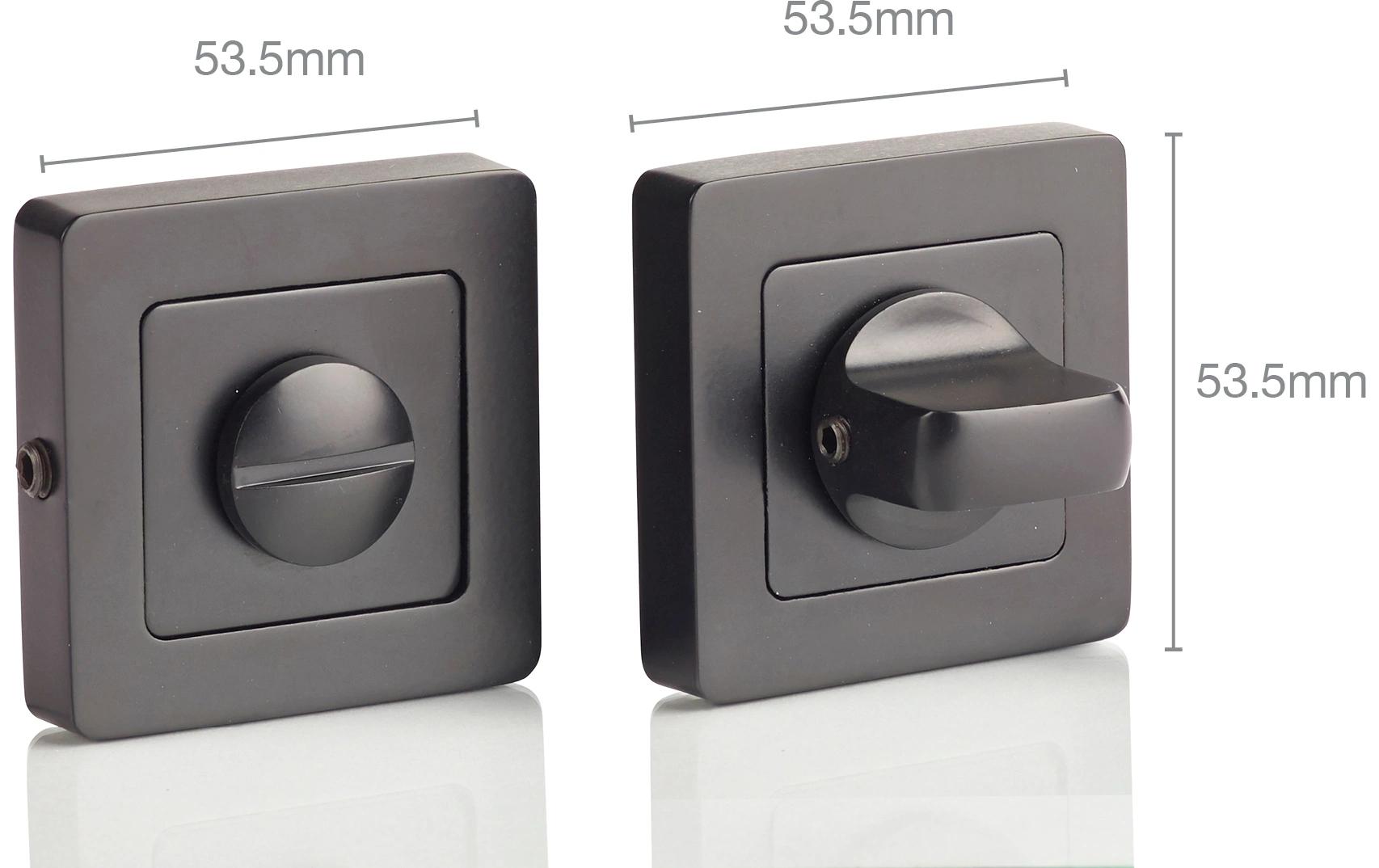 Türgriff Siena für Badezimmertür SchwarzTürgriff mit Knaufrosette, 8x8 mm