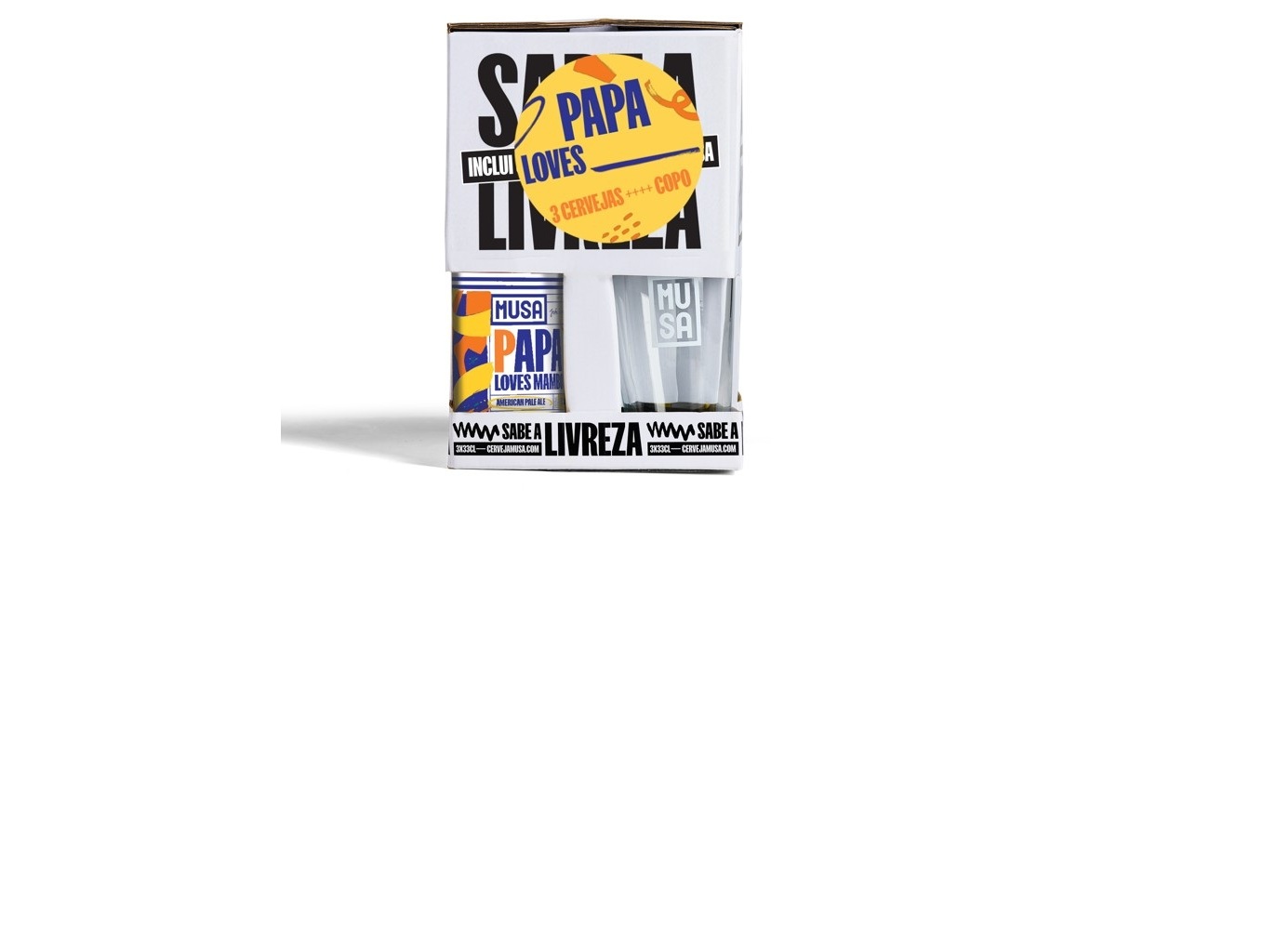 CERVEJA ARTESANAL MUSA PACK C/ COPO 3X33CL