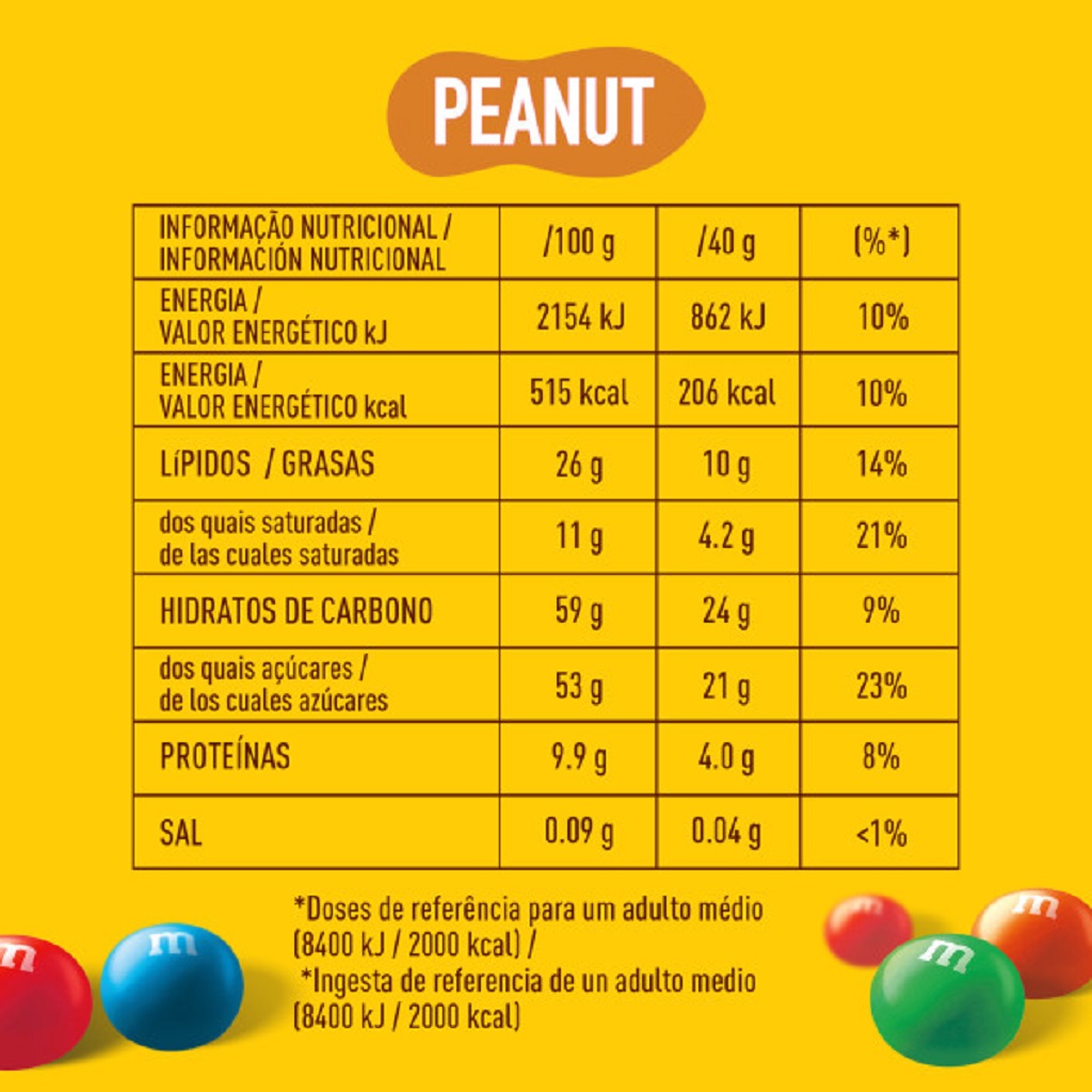 PASTILHAS DE CHOCOLATE M&M`S AMENDOIM 200 G