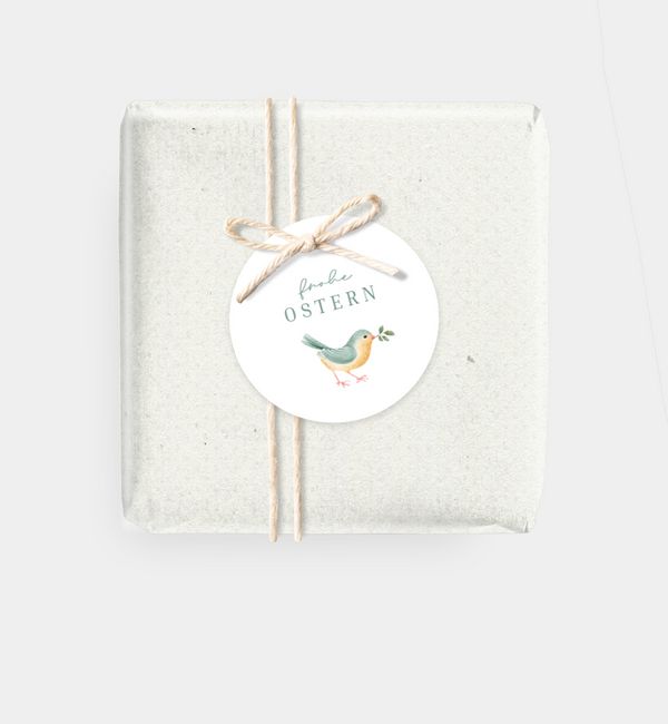 Geschenkanhänger Birdy, Geschenkanhänger rund (Ø 50mm)