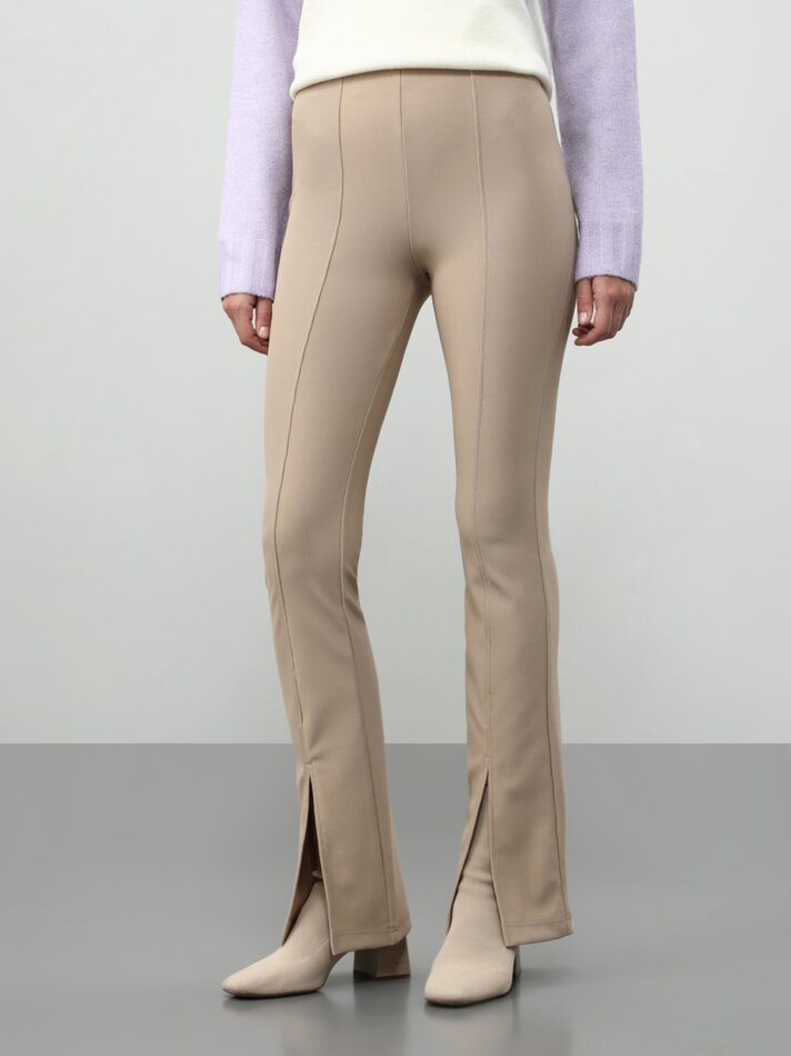 Legging com abertura - Bege claro