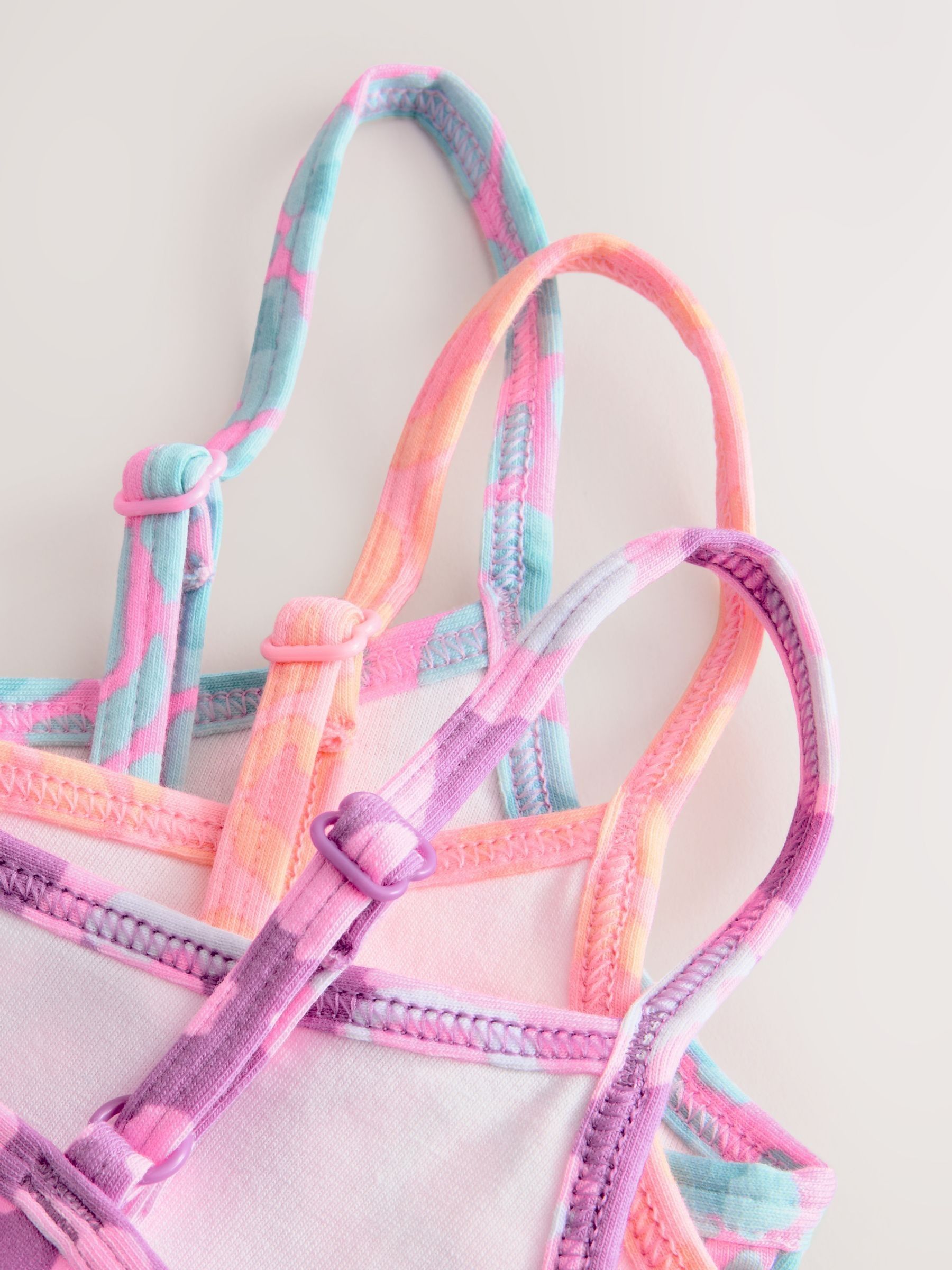 Roze/paars - Set van 3 crop tops (5-16 jr)