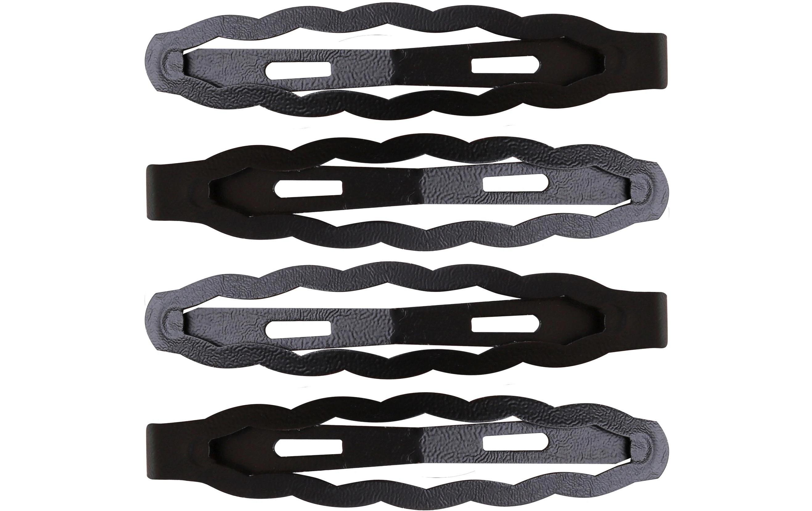 Haar-Clip gewellt, matt Schwarz 4 StückStilvolle Clips für jeden Look