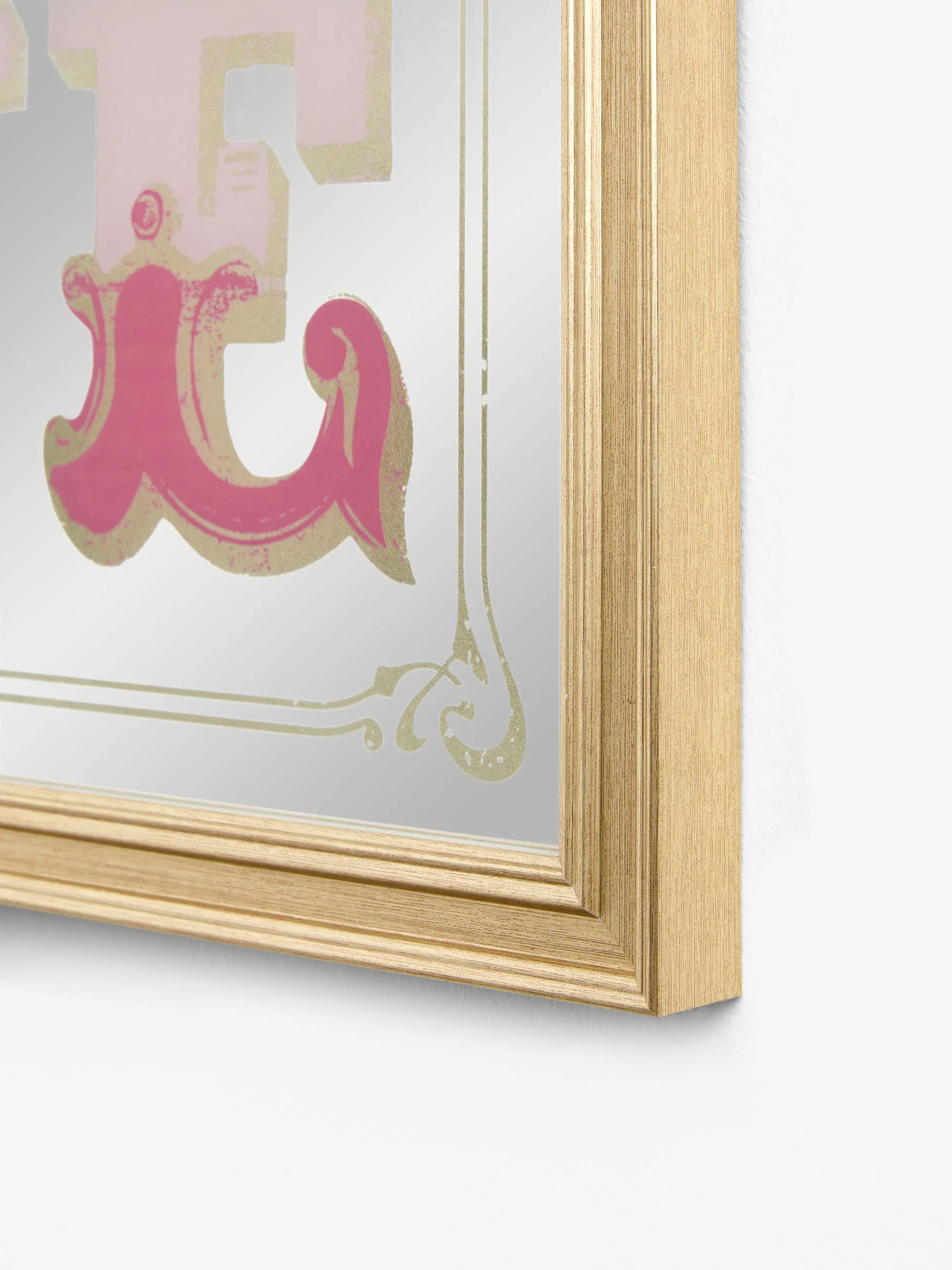 Love Mirror Slogan Wall Art