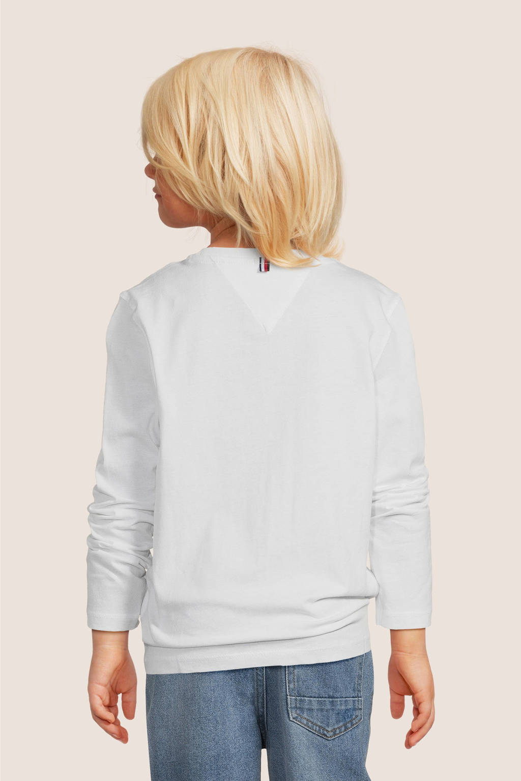 Tommy Hilfiger longsleeve van katoen wit