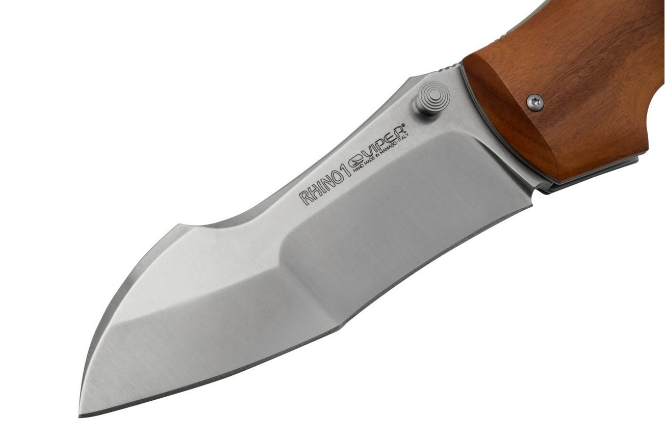 Viper Rhino 1, V5901CB, Satin Elmax, Palo santo-hout zakmes, Fabrizio Silvestrelli design