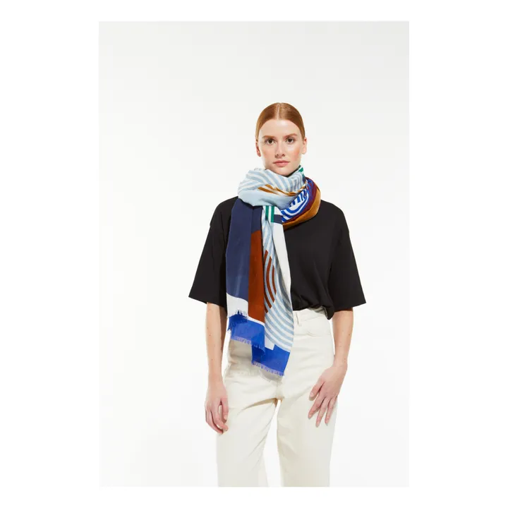 Mapoésie Foulard Ruisseau | Bleu