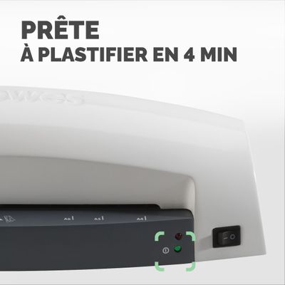 Fellowes Lunar A4 - Plastifieuse A4 - de 80 à 125 microns - anti-bourrage