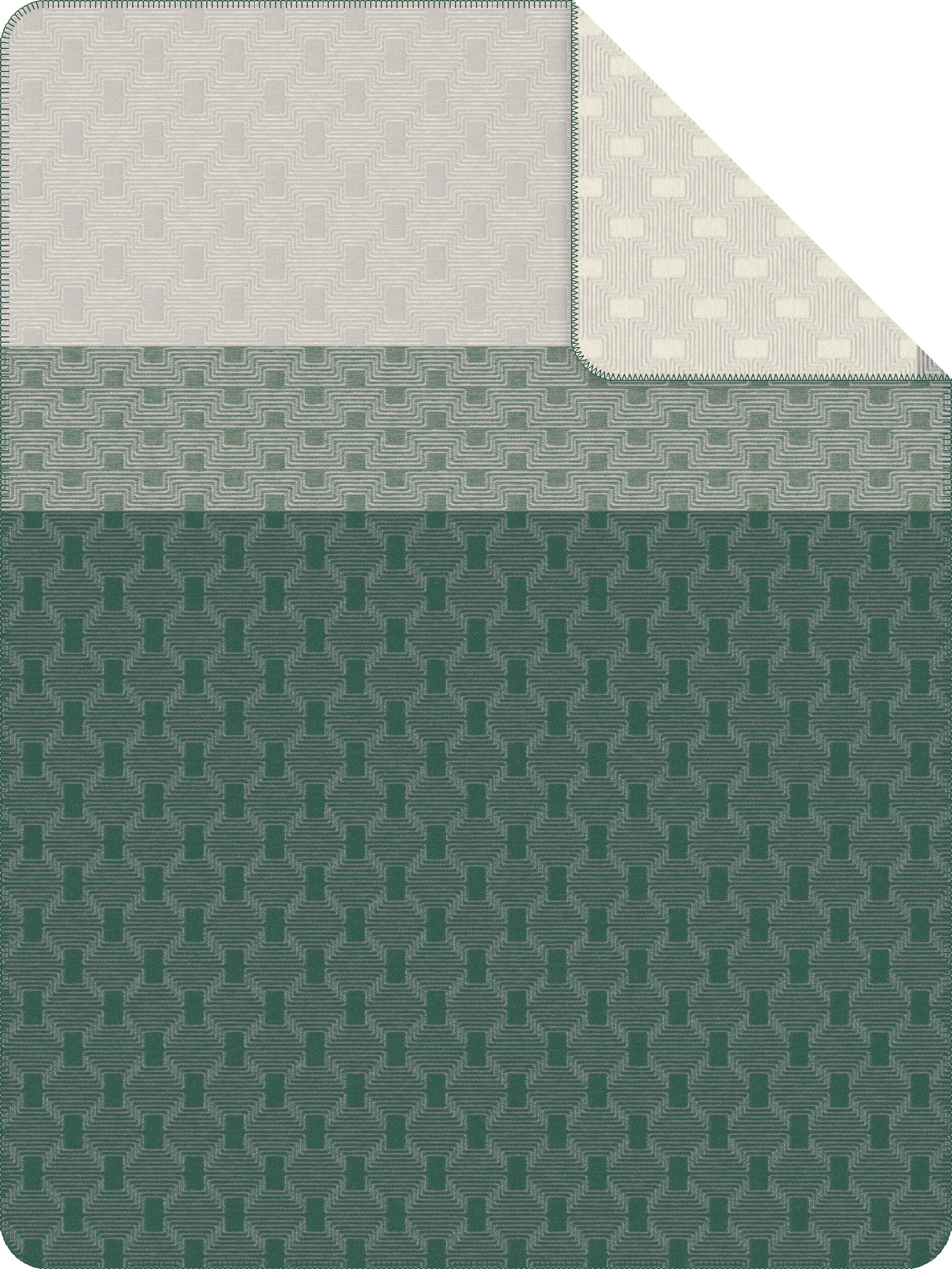 bugatti Wohndecke JACQUARD 150 x 200 cm grün/grau