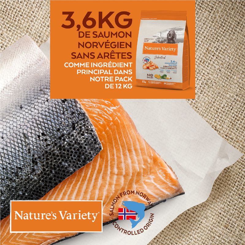 Nature's Variety Selected Medium Adult saumon de Norvège
