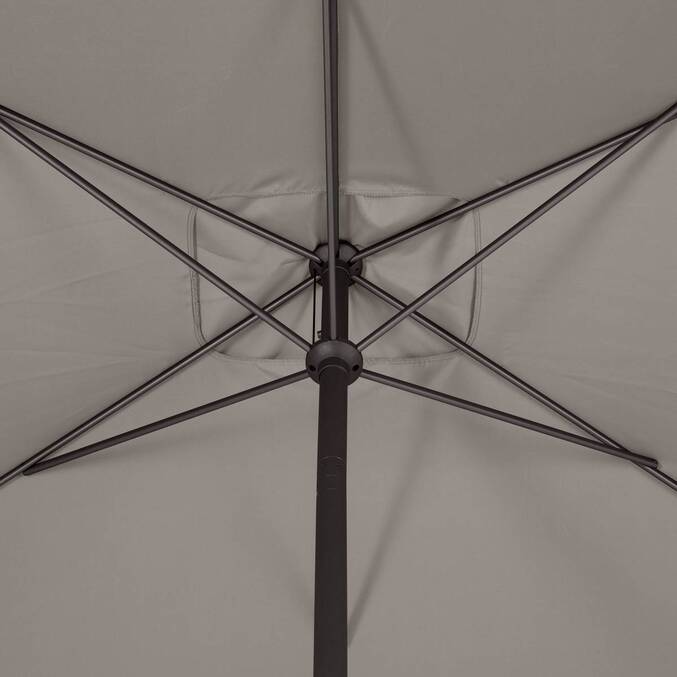 Parasol droit rectangulaire inclinable LOOMPA Taupe