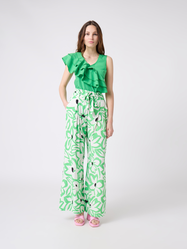 Pantalon large imprimé