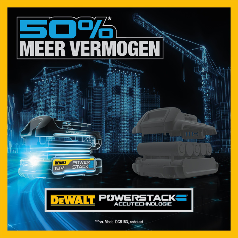 DeWALT Powerstack Li-ion accu 18V - 1,7Ah*