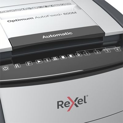 Rexel Optimum Auto+ 600M - destructeur de documents coupe croisée microparticules - 600 feuilles - Corbeille 110 litres