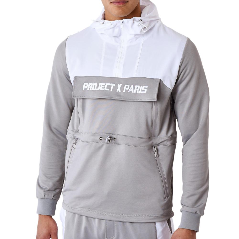 Project X Paris Sweat à Capuche Blanc/Gris Homme Project X Paris Bicolore