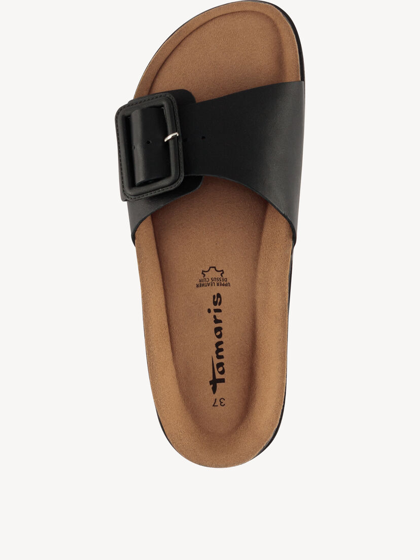 Leren Slipper - zwart