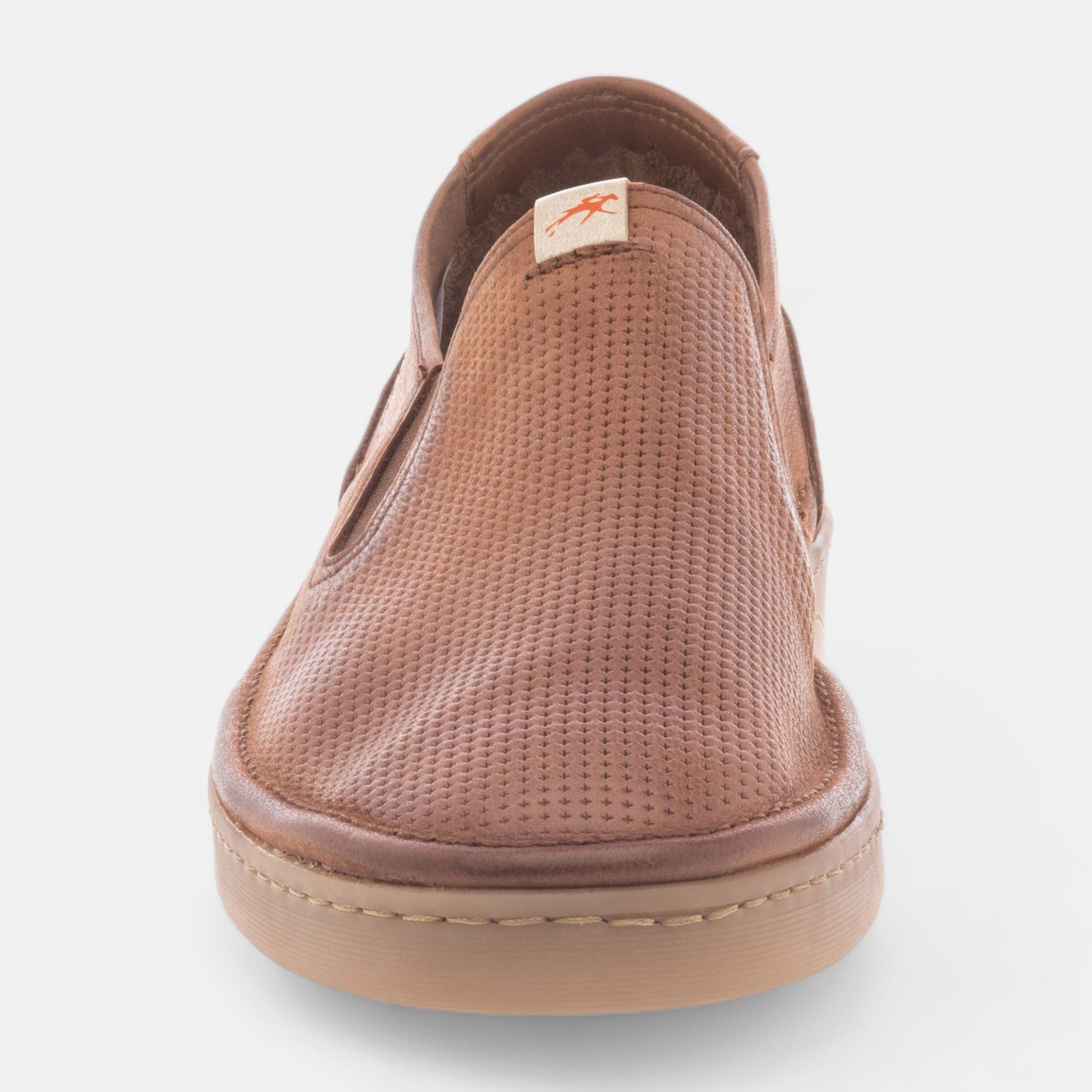 Mocassins pieds sensibles Homme en cuir cognac
