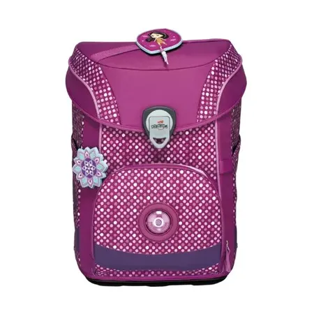 DerDieDas Schulranzen-Set Ergoflex Easy Purple Dots, 5-teilig