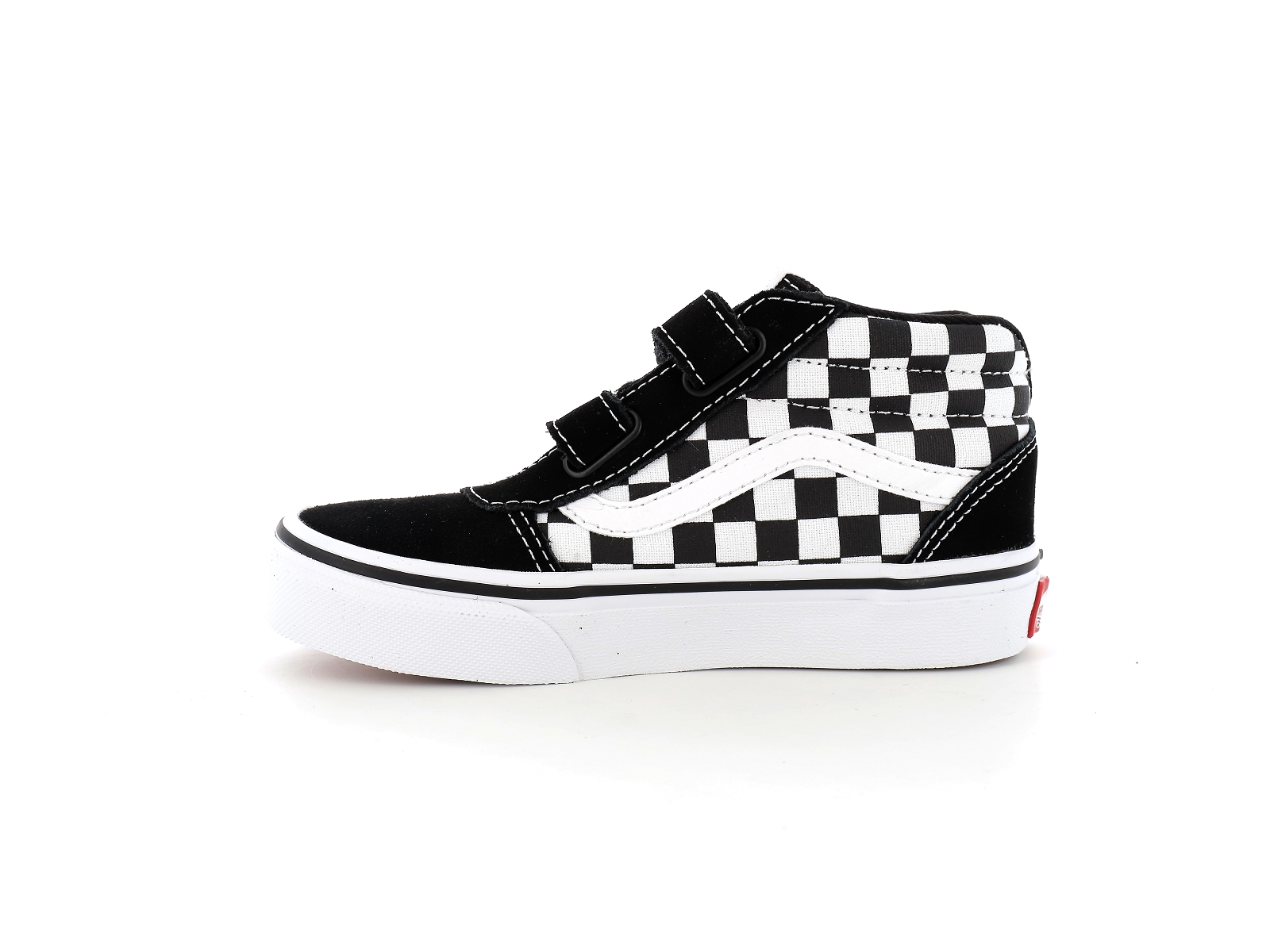 Vans-YT WARD MID V CHECKER Matières combinées Noir Blanc