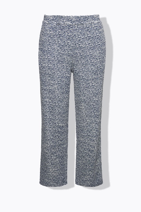 Bouclé-Hose Rose, weites Bein, Komfortbund, Biobaumwolle
