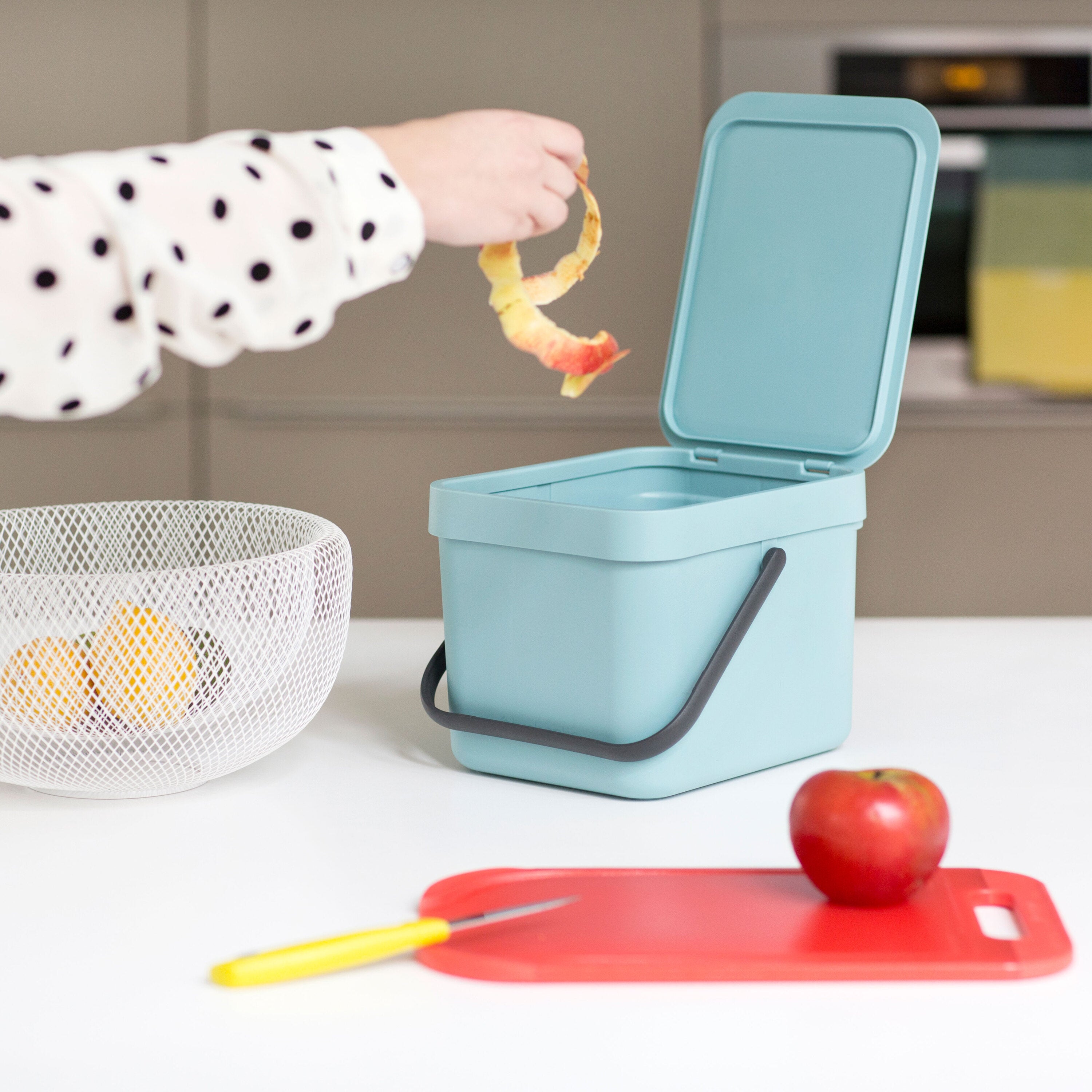 Brabantia Sort & Go Afvalemmer 6 L - Lichtblauw