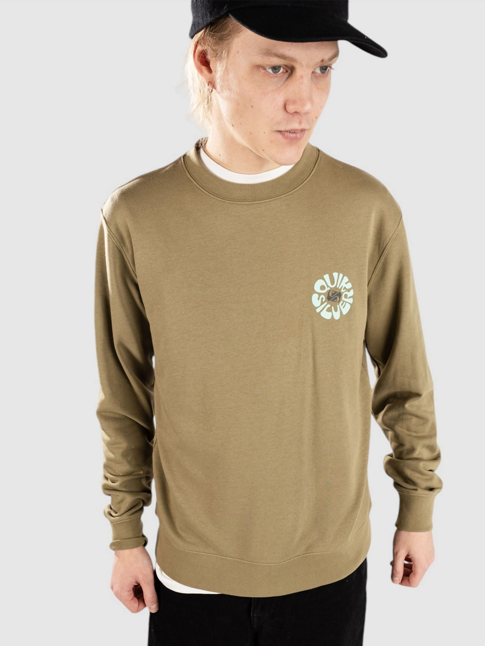 Quiksilver Graphic Mix Crew Sweater aloe