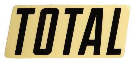 STICKER TOTAL NEW STYLE LOGO BLACK