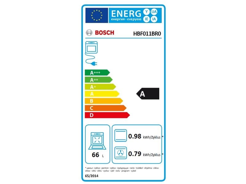 Bosch Einbaubackofen HBF011BR0 Einbauherd/Backofen