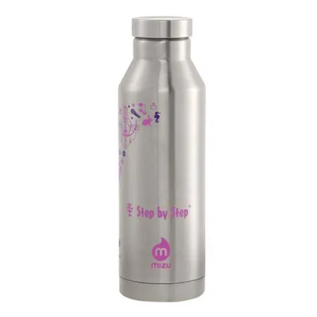 Step by Step Trinkflasche aus Edelstahl Mizu, 560 ml, Purple & Rose