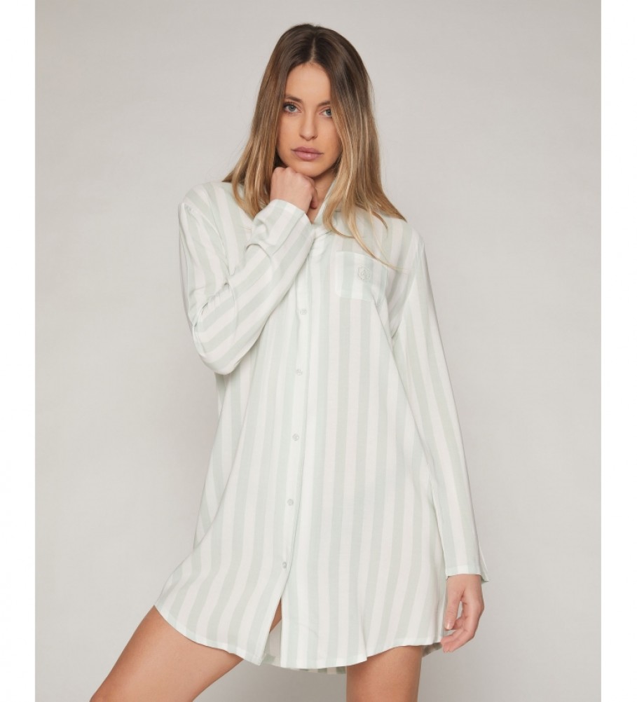 Admas Camisole Listras verde água