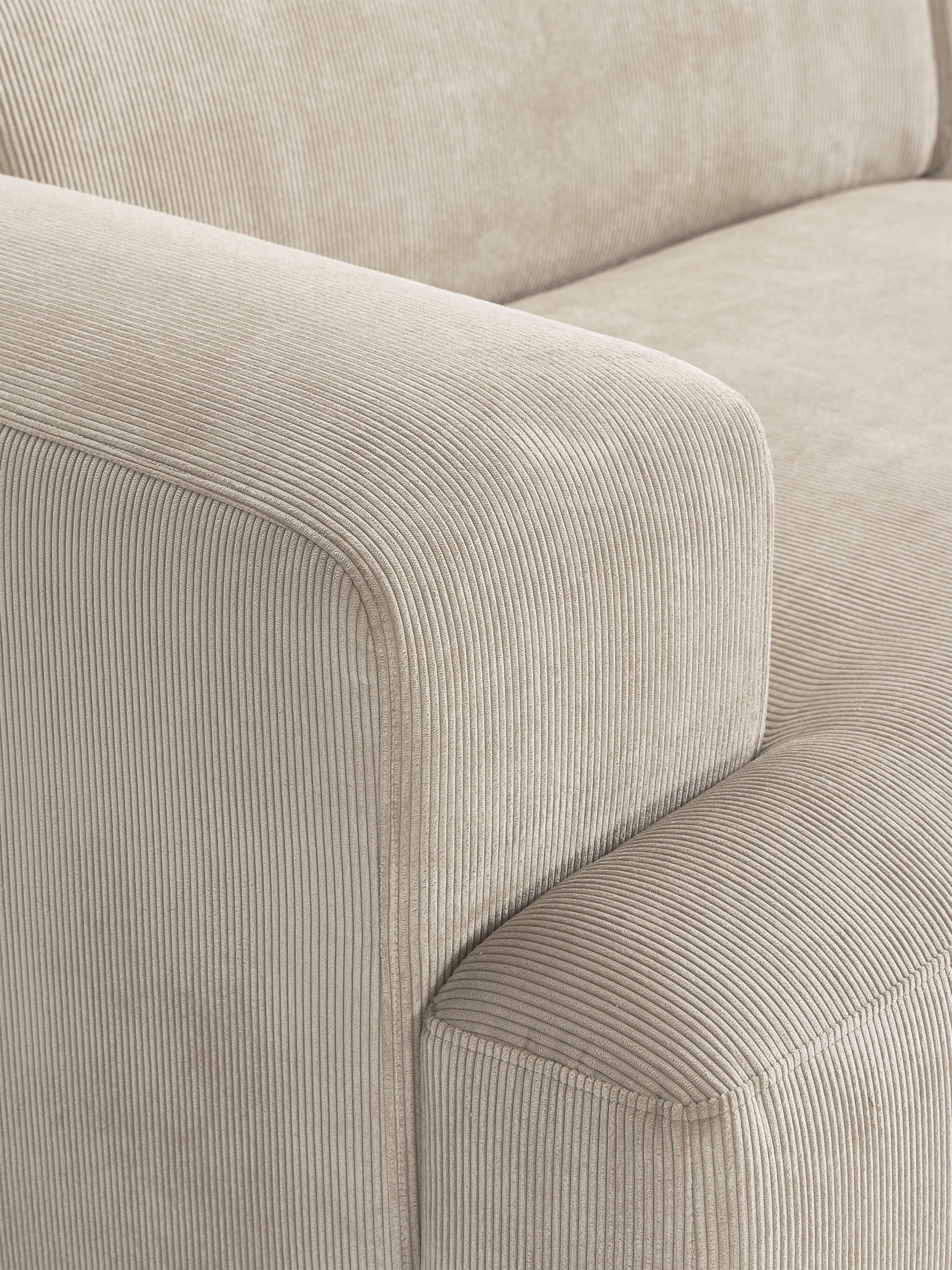 Corduroy hoekbank Melva (4-zits)
