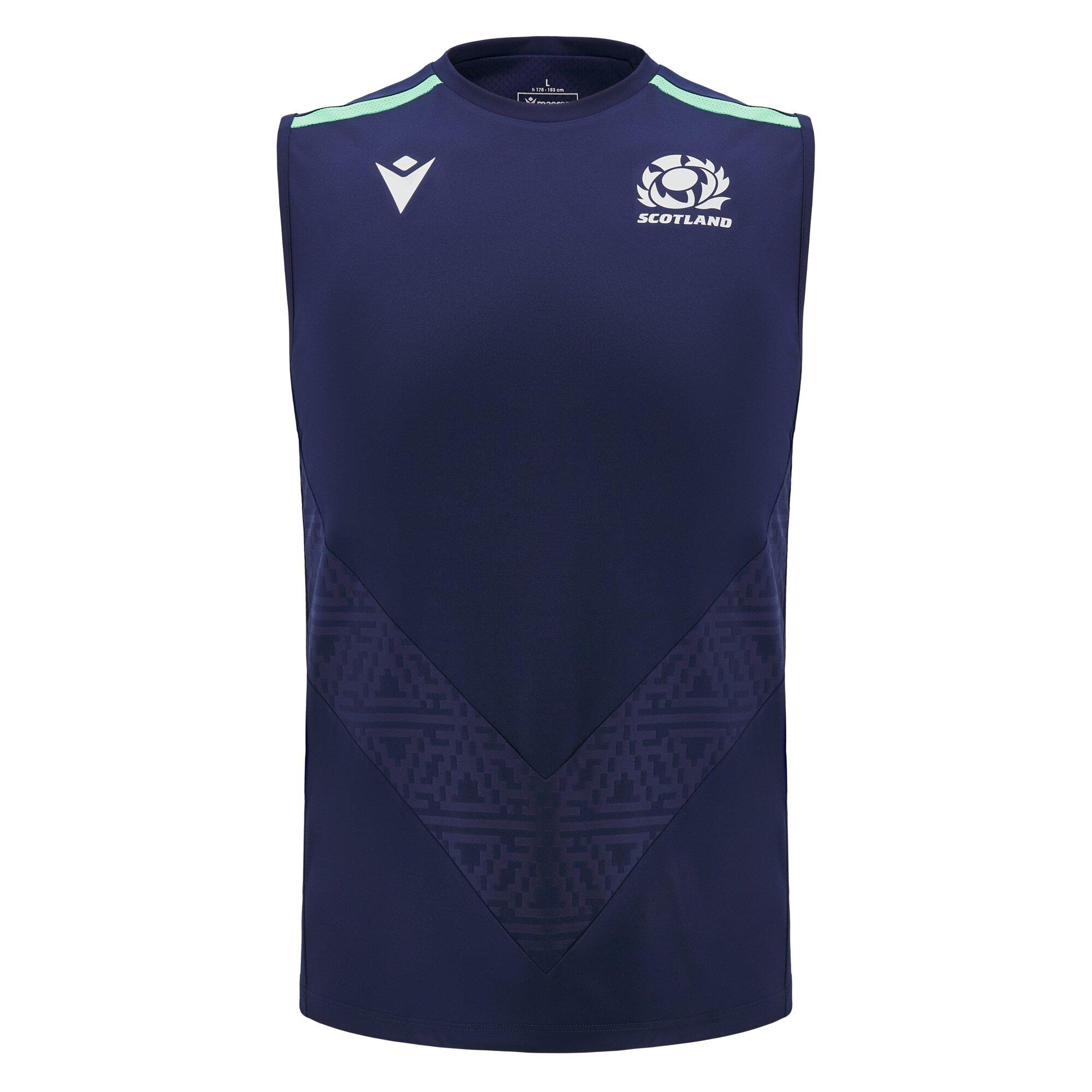 Macron Scotland Rugby Union Poly T shirt 2024 Adults