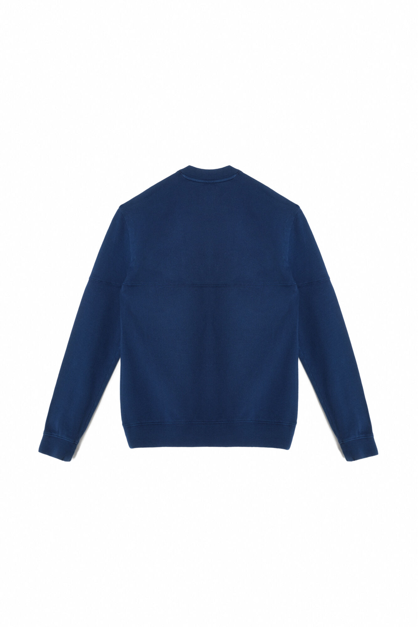Moletom de gola redonda com bordado frontal - Azul