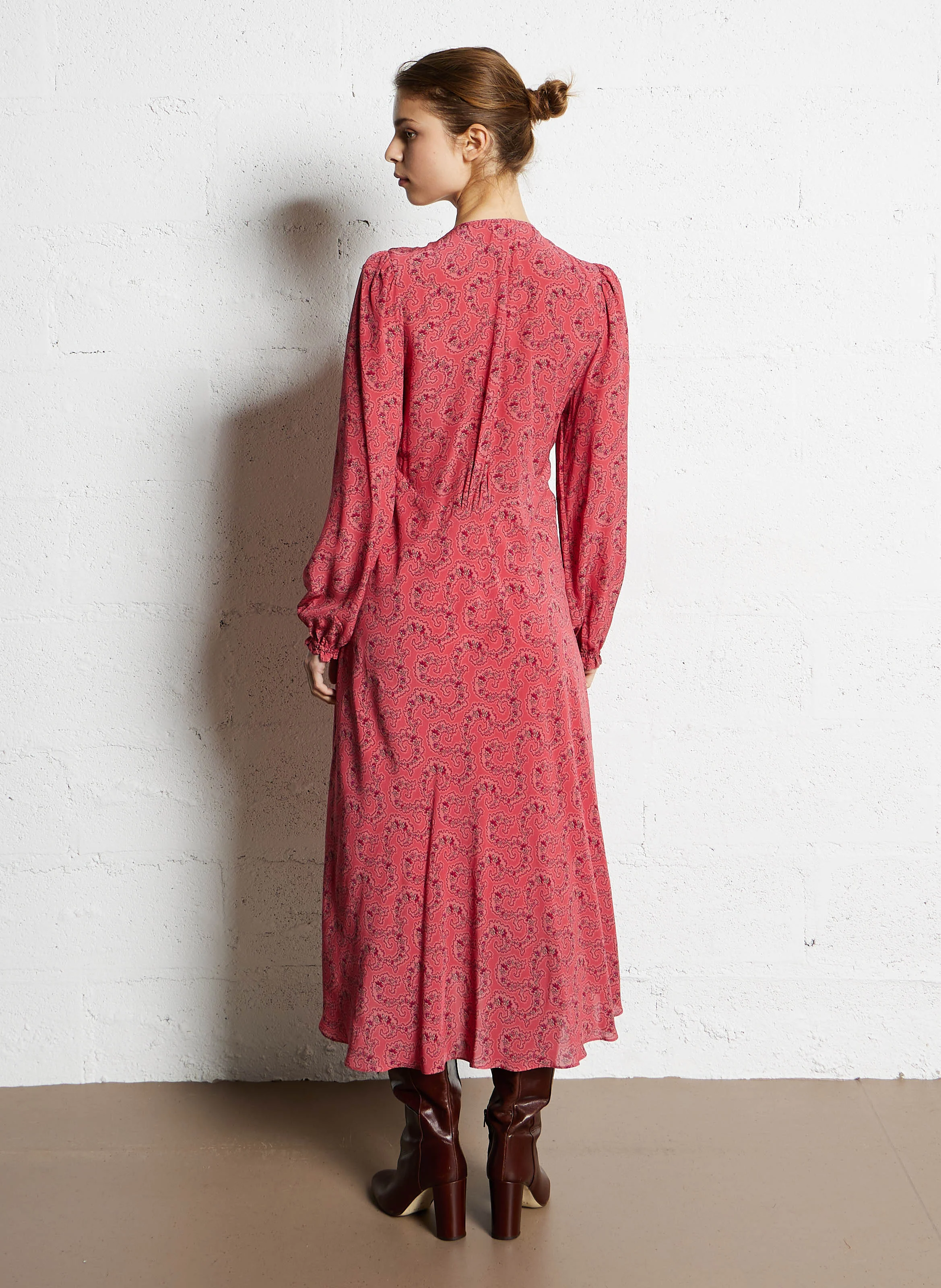 PAIGE - Robe fluide imprimée| Rose