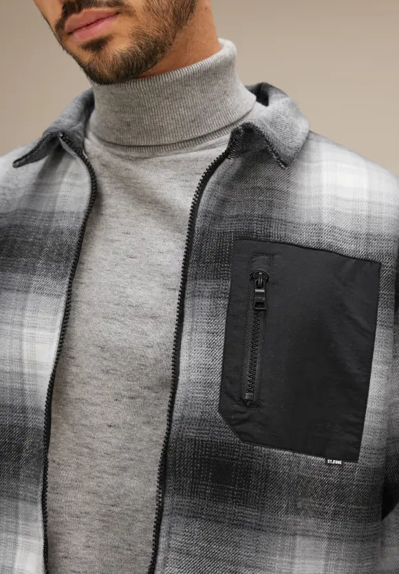 Overshirt mit Teddyfutter - Black