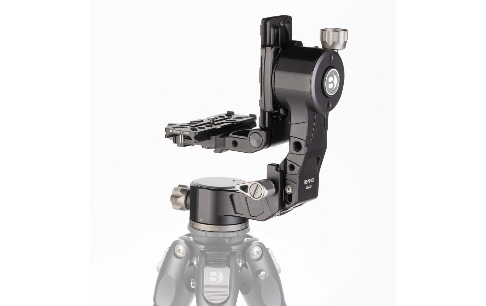 Gimbal Kopf GH2F faltbar<br>Schlanker Gimbal-Kopf mit vielen Funktionen, ideal für Teleobjektive und Spektive