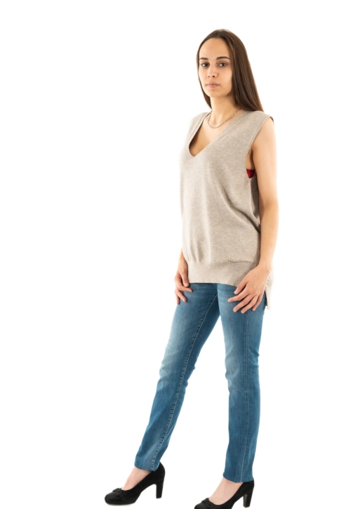 Pull leger please m4977 1171 beige melange